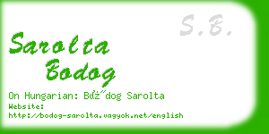 sarolta bodog business card